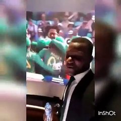 Daren Sammy celebrating Pakistan's victory in style