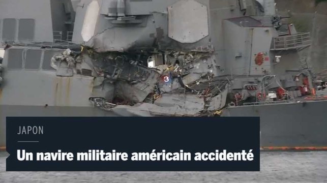 Un destroyer américain et un navire japonais se sont percutés