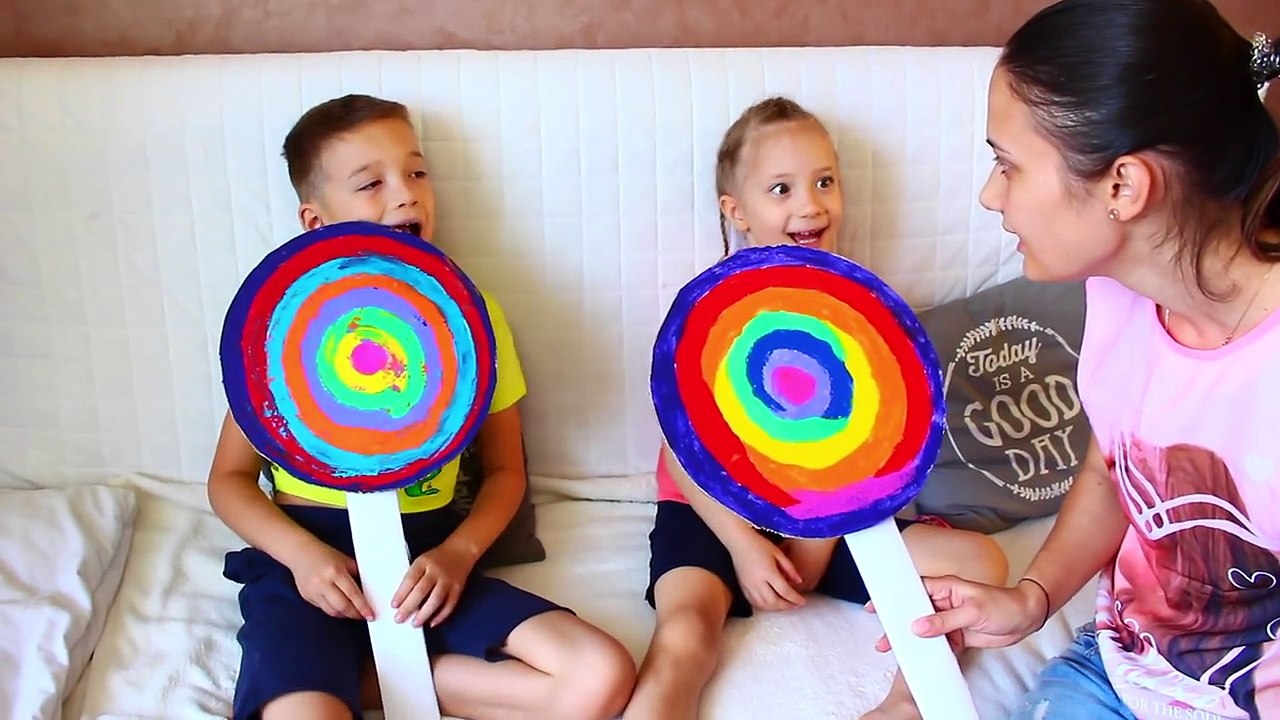 Johny Johny Yes Papa Song Nursery Rhymes for Kids Learn Colors with Giant CANDY LOLLIPOP
