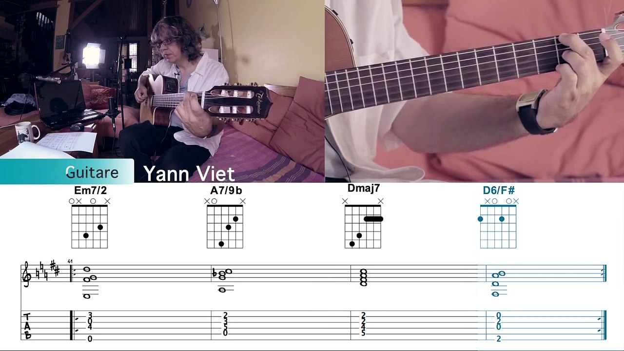 JAZZ / BOSSA CHORDS 2-5-1 IN D MAJOR (11/24)