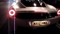 AUDI R8 V10 SAVAGE REVS, WHEEL SPIN, DRIFT   FERRARI 458 BRUTAL REVS & GALLARD