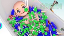 Baby doll bath time learn colors 3D Candy Play Drinking Milk - Colours for Kids Children P