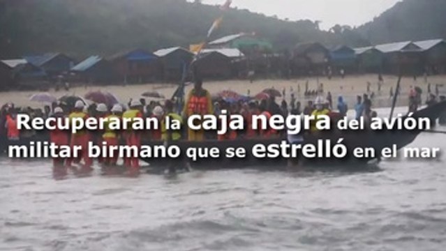 Los equipos rescate recuperaran la caja negra del avión militar birmano que se estrelló en el mar