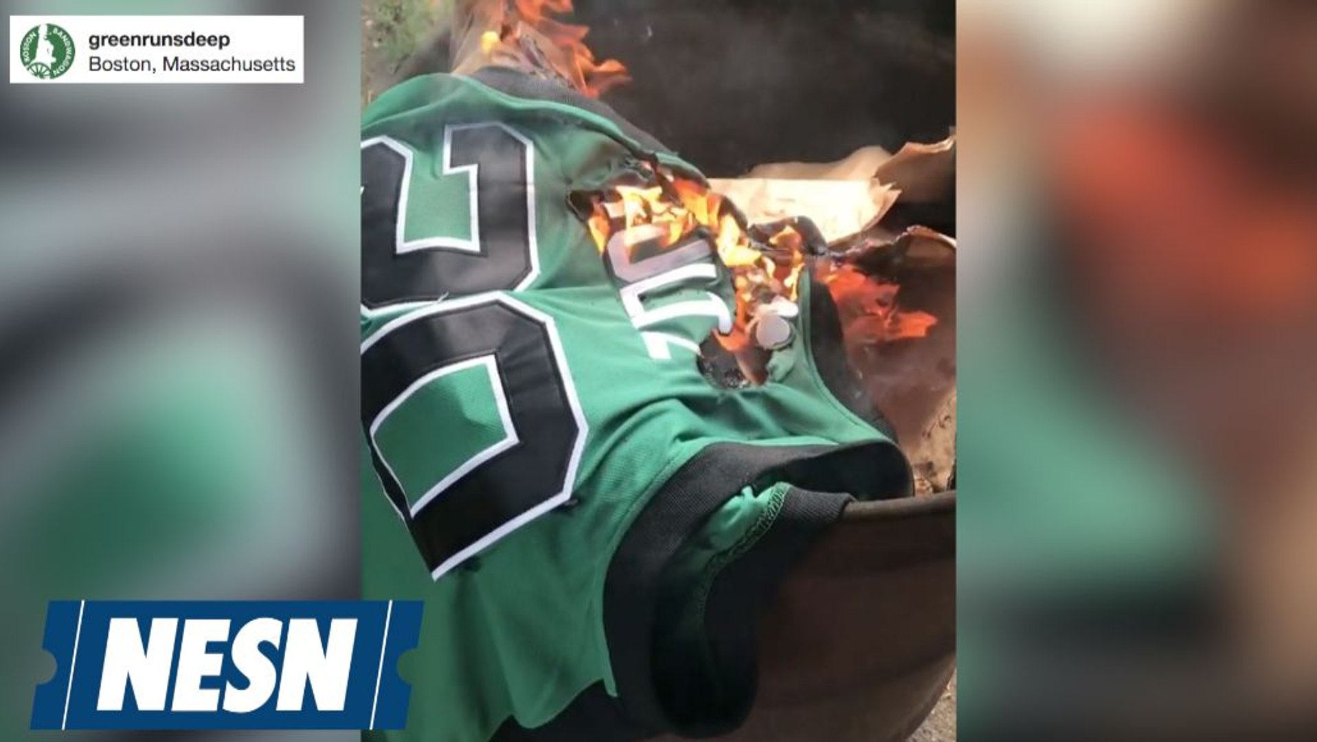 Celtics Fans Burn Markelle Fultz Jersey - video Dailymotion