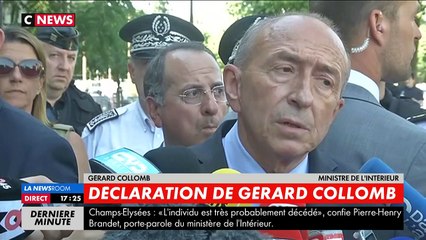Tentative d'attentat sur les Champs-Elysées : déclaration de Gérard Collomb