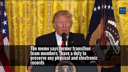 Trump Transition Team Orders Former Aides to Preserve Russia-Related Materials -