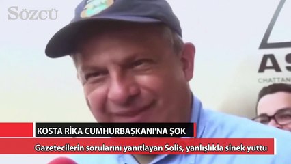 Kosta Rika Cumhurbaşkanı sinek yuttu