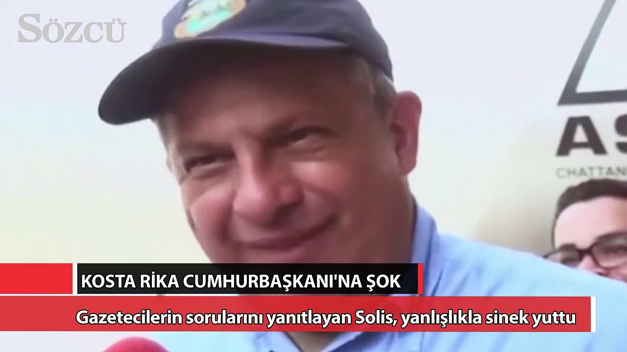 Kosta Rika Cumhurbaşkanı sinek yuttu