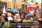 Cardenal Cipriani envió mensaje por el Día del Padre durante celebración del 'Corpus Christi'