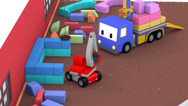 Подводная лодка с Малышами грузовичками: бульдозер, кран, экскаватор, обучающий мультфильм