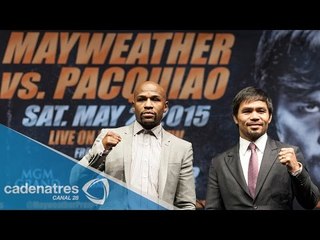 El primer cara entre Floyd Mayweather y Manny Pacquiao previo a su pelea