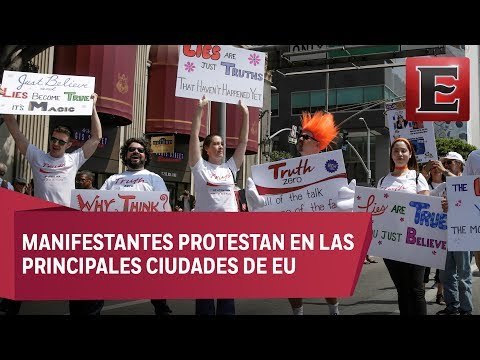 Miles piden en las calles investigar vínculos de Trump con Rusia