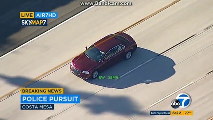 Police chase Chrysler 300C orange county