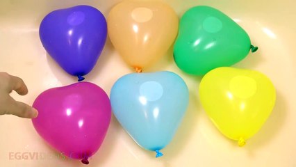 Water Heart Balloons collection Learn Colours Wet Balloon Finger Nursery