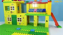 Peppa Pig Blocks Mega House Construction Lego Sets With Masha and the Bear Toys For Kids #
