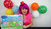 Coloring Peppa Pig Ice Cream JUMBO Coloring Book Page Crayola Crayons | KiMMi THE CLOWN