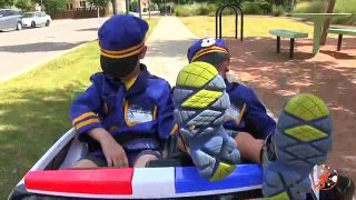 05.Little Heroes 7 - The Germ Police And Their Cop Car - With Spiderman, The Hulk, And Darth Vader_clip6