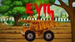 Monster Truck Police Car War _ Good Vs Evil _ Scary Heavy Vehicles _ Halloween Videos For Kids (2)