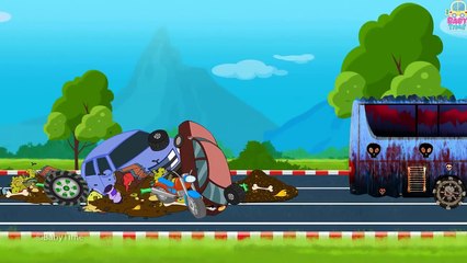 Monster Truck Police Car War _ Good Vs Evil _ Scary Heavy Vehicles _ Halloween Videos For Kids (4)