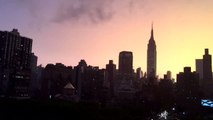 Timelapse Shows Beautiful Sunset Over Manhattan After Stormy Weather