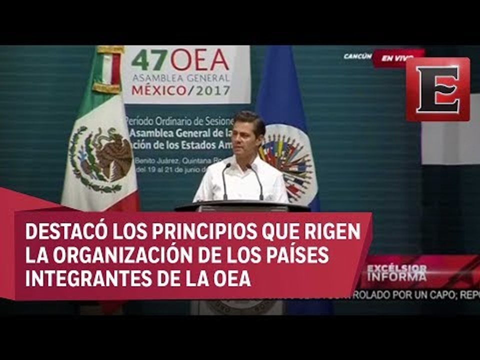 EPN en la Asamblea General de la OEA