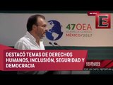 Luis Videgaray en la Asamblea General de la OEA