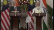 Narendra Modi in new Look with PM of Malesia in a Joint press