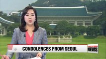 Moon sends condolence to Warmbiers, says N. Korea's disrespect of humankind is deplorable