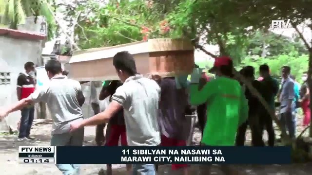11 sibilyan na nasawi sa Marawi City, nailibing na