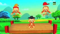 Fünf kleine Affen springen auf dem Bett _ Kinder-Geschichten _ Deutsch Reim-js43