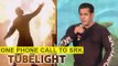 Salman Khan's ONE PHONE CALL To Shahrukh Khan For TUBELIGHT