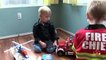 03.Toy Truck Videos for Children - Toy Bruder Mack Fire Engine and Toy Police Truck and Helicopter_clip6