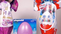Et des voitures des œufs déballage oeuf jouet oeufs surprises kinder violetta et playmobil