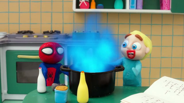 Frozen Elsa And Elsas baby cry Frozen Play Doh Cartoon Stop Motion