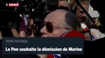 Pour Jean-Marie le Pen, sa fille Marine doit être exclue du FN