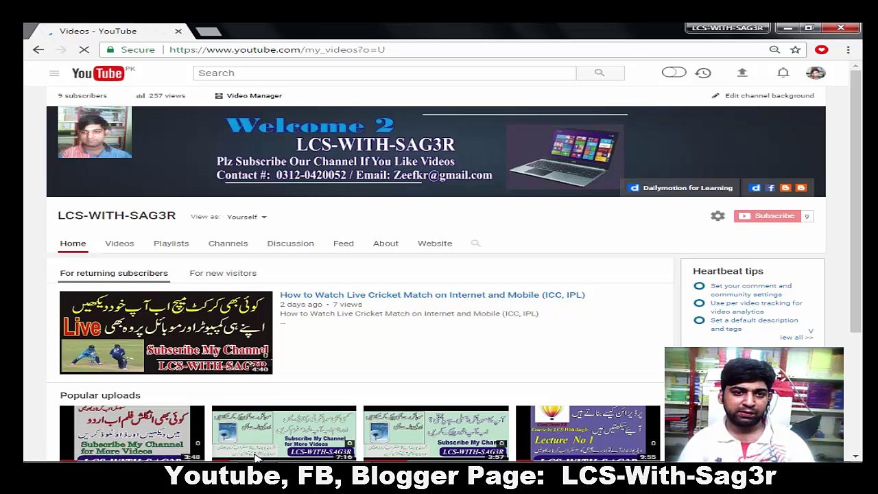 How to Live Streaming on YouTube, YouTube Live Video, Hindi, Urdu Tutorial
