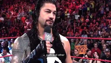Roman Reigns reveals who he will battle at SummerSlam  Raw, June 19, 2017
