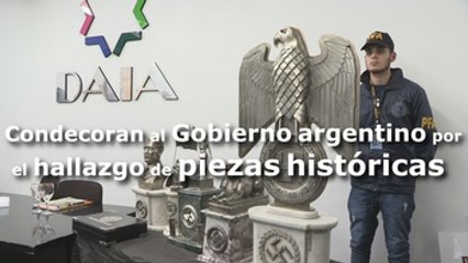 Condecoran al Gobierno argentino por el hallazgo de piezas históricas