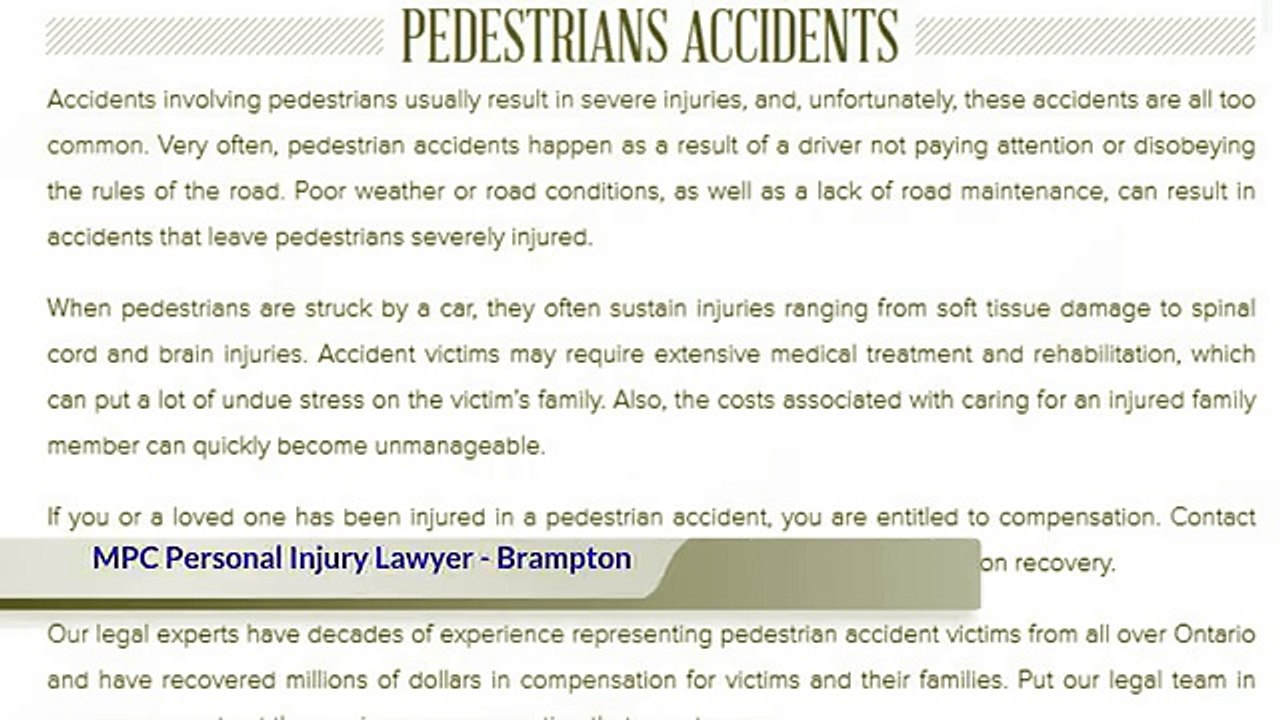 Personal Injury Lawyer Brampton - MPC Personal Injury Lawyer (289) 201-3780