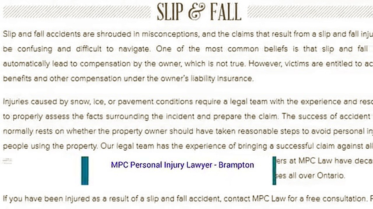 Personal Injury Attorney Brampton - MPC Personal Injury Lawyer (289) 201-3780