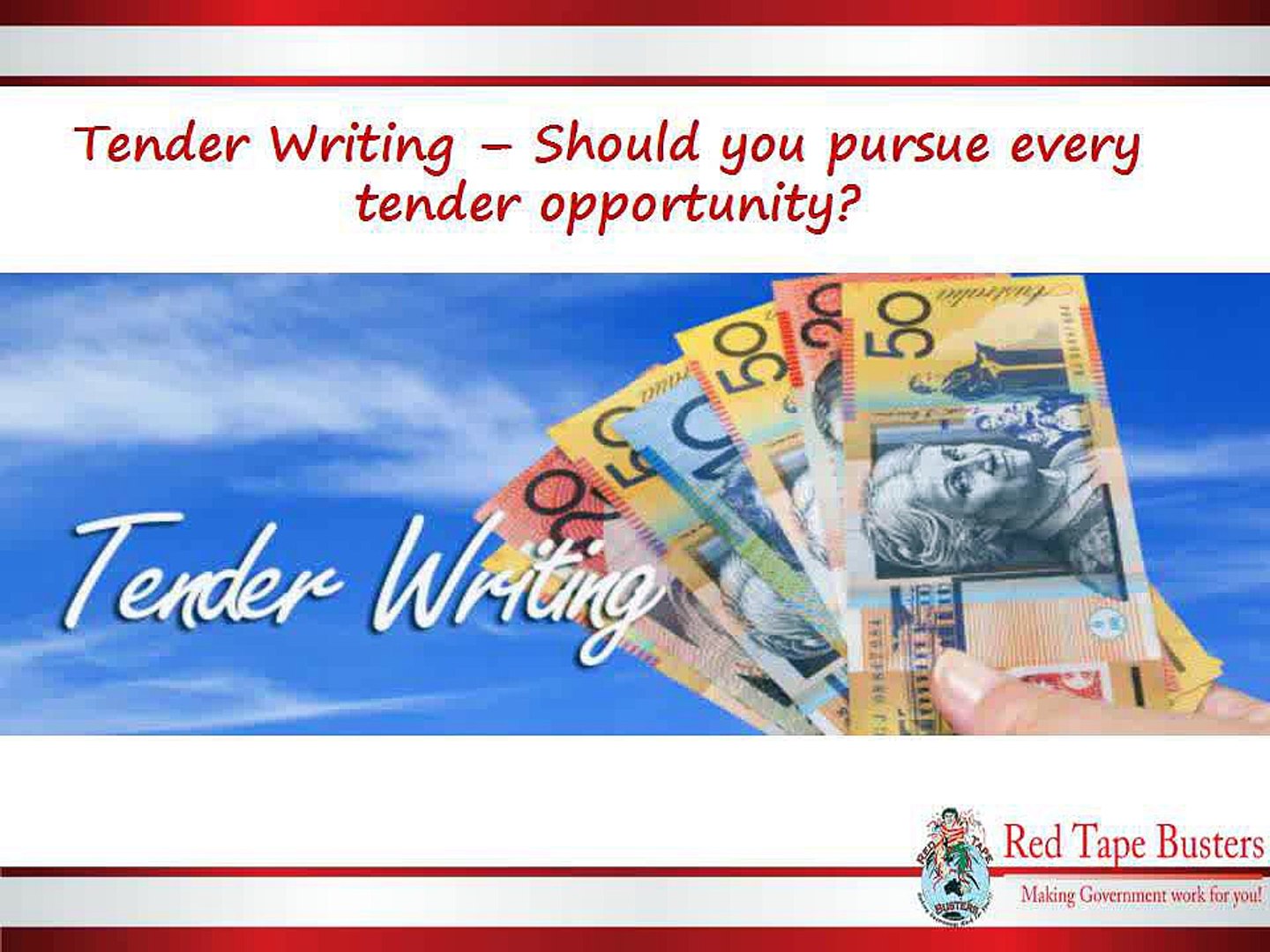 Tender Writing - Should you pursue every opportunity