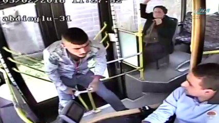 Adana'da otobüs şöförünün çabaları