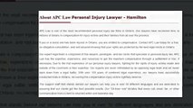 Personal Injury Lawyer Hamilton - APC Personal Injury Lawyer (800) 931-7036