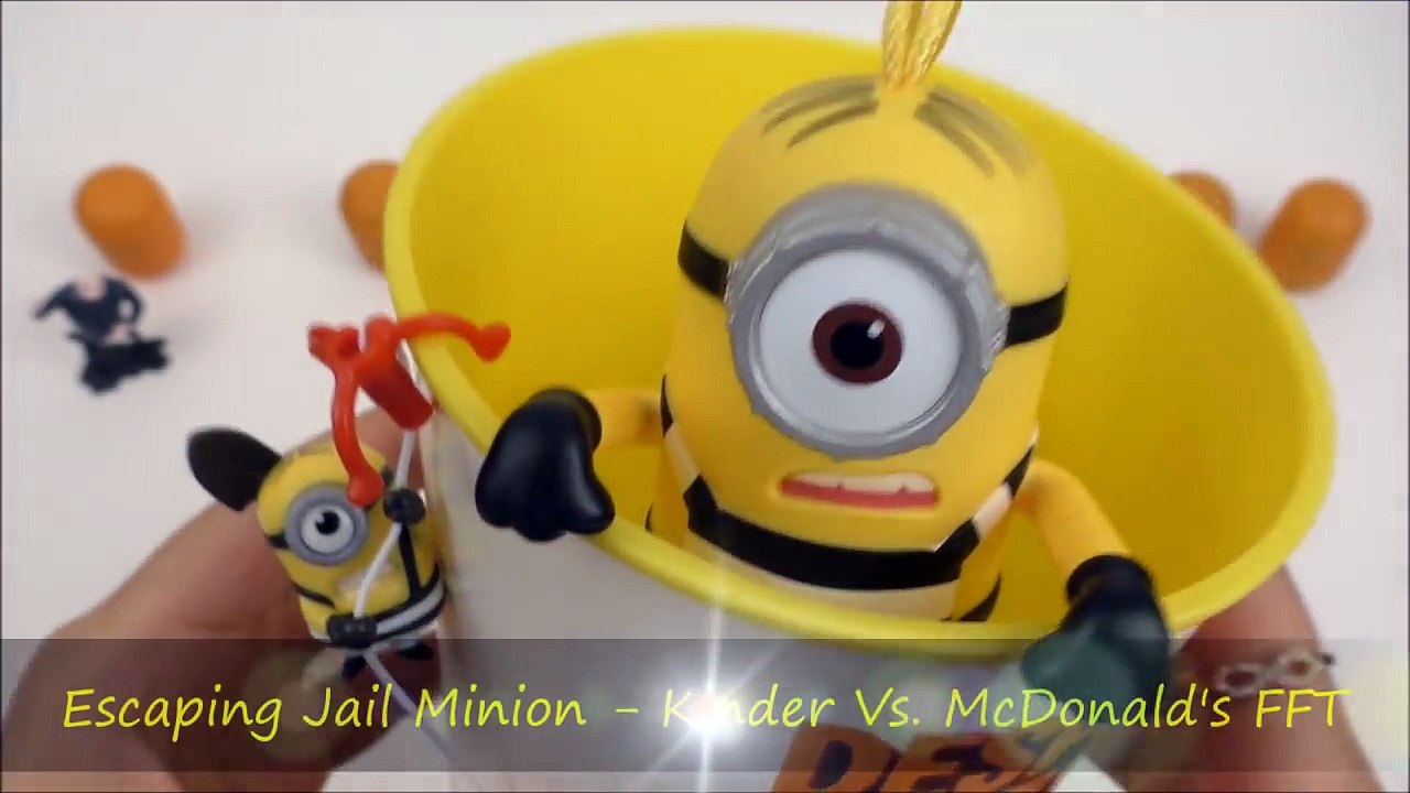 2017 DESPICABLE ME 3 McDONALDS MINIONS HAPPY MEAL TOYS VS KINDER SURPRISE EGGS COMPLETE S