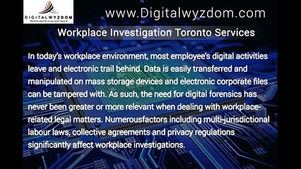 Workplace Investigation Toronto Services