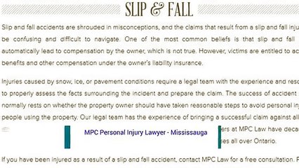 Mississauga Personal Injury Attorney - MPC Personal Injury Lawyer (416) 477-2314