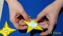 Easy paper Star - ornament. House decor. DIY STAR ceiling - glitter ceilin