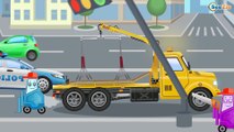 Learn Colors With Crane & Heavy Vehicles | Learning Video For Kids | Cars And Trucks Cartoons