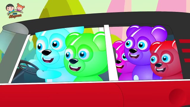 Mega Gummy Bear Trying To Eat Lollipop Funny Finger Family Nursery Rhyme For Kids