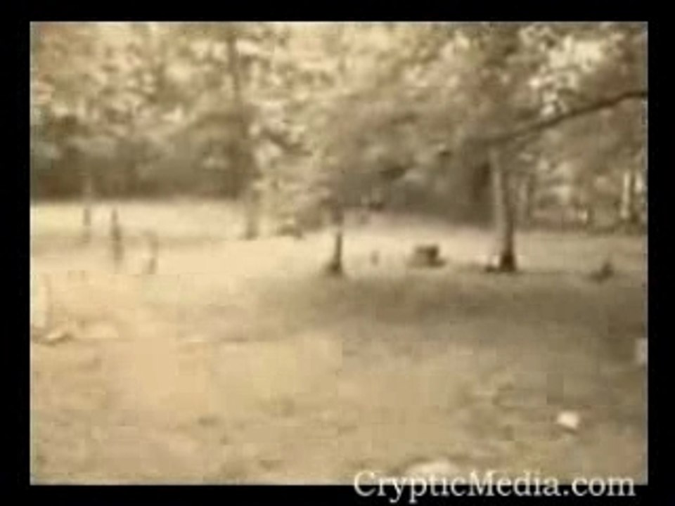 Kneeling Ghost Of Woman In Cemetery